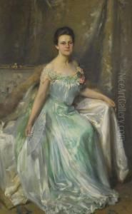 Portrait Of Juliet Inness by Irving Ramsay Wiles