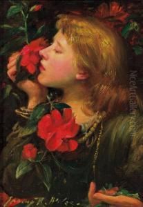 Camellia Blossoms by Irving Ramsay Wiles