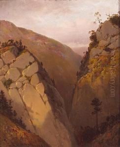 Penetentia Canyon Near Santa Clara,california by Lemuel Maynard Wiles