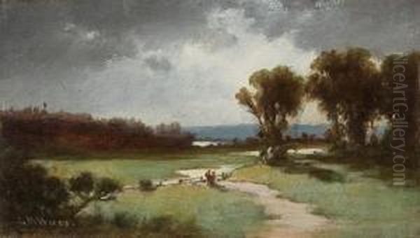 Figures By A Stream - view 1