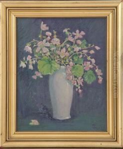 Five Works Floral Still Life River Landscape Summer Pond Landscape River Bend Scene Crystal Lake