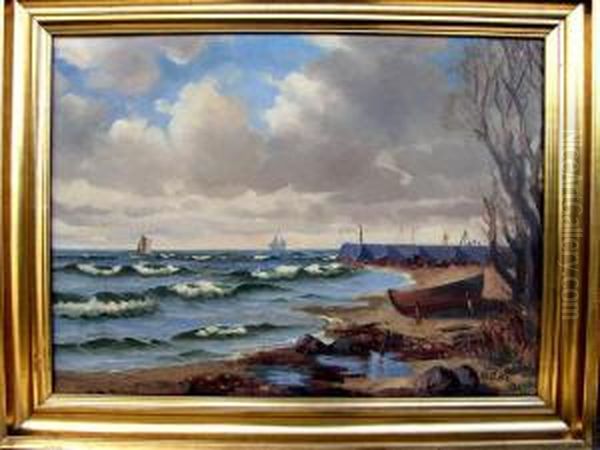 Segelschiffe Vor Dem Kopenhagener Hafen - view 1
