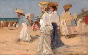 The Trip To The Beach by Ferdinand Abraham Isaac Wilhelm