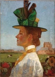 Portrait Of My Wife by Ferdinand Abraham Isaac Wilhelm