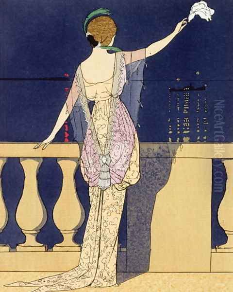 Farewell at Night, design for an evening dress - view 1