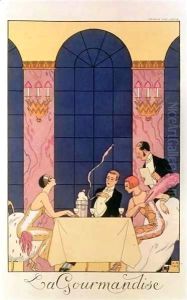 The Gourmands 1920-30 by Georges Barbier