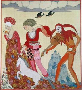 Love, Desire and Death by Georges Barbier