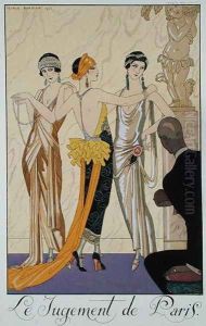 The Judgement of Paris 1920-30 by Georges Barbier