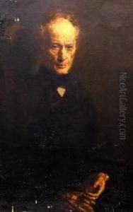 Portrait Of A Man Seated Wearing A Black Jacket And Neck Tie Portrait Of A Man Seated Wearing A Black Jacket And Neck Tie
