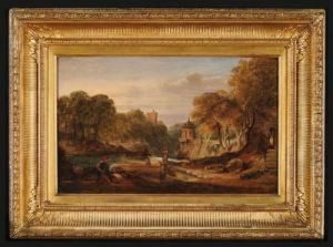 Paesaggio Fluviale Con Figure by Sir David Wilkie