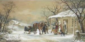 Winter Landscape With Carriage by Robert D. Wilkie