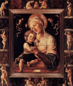 Madonna and Child in Painted Frame by Lazzaro Bastiani