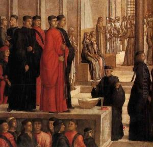 The Relic of the Holy Cross is offered to the Scuola Grande di San Giovanni Evan by Lazzaro Bastiani