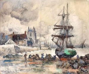 Barfleur, Le Port A Maree Basse by Frank Will