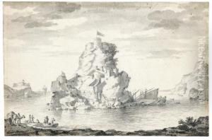 View Of A Mediterranean Harbour by Adam Willaerts