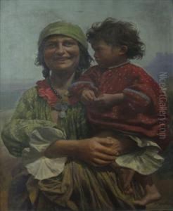 Native Mother And Child by Archibald Willard