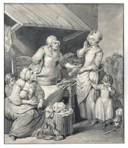 Le Marche Aux Poissons by Pierre-Alexandre Wille