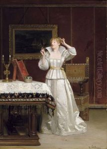 Femme Au Miroir by Florent Willems