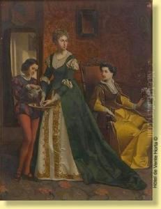 Elegante Et Le Petit Page by Louis Willems