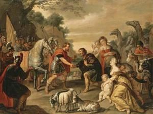 The Reconciliation Of Jacob And Esau by Abraham Willemsens