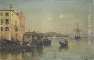 Pres Du Jardin Public A Venise by Michel Willenigh