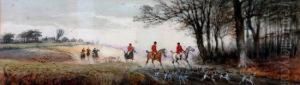 A Day's Hunting - Four Foxhunting Scenes by Arthur Willett