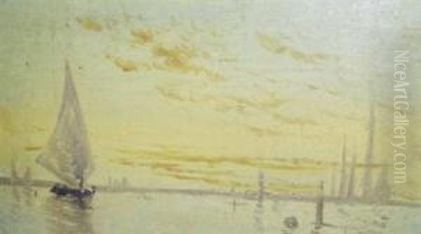 Sailboat At Sunset, Venice - view 1