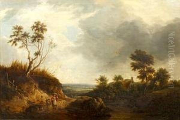 Figures In An Extensive Landscape - view 1