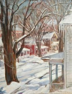 Street Scene In Winter by Florence White Williams