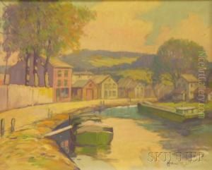 Town View With Canal by Graham Williams