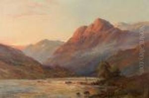 Fishermen In A Highland Landscape by Graham Williams