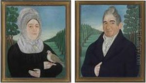 A Pair Of Portraits Of Mr. And Mrs. George Clark A Pair Of Portraits Of Mr. And Mrs. George Clark
