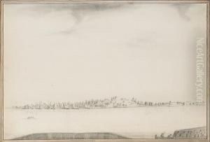 The Burnt Ruins Of Charlestown From Across The Charles River; The Charles River: A Pair by Richard Williams