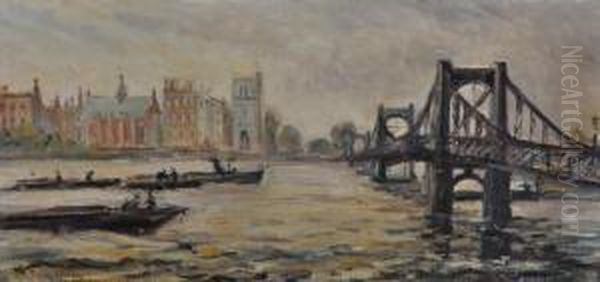 Barges On A River - view 1