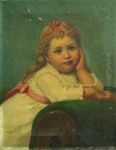 Portrait Of A Young Girl With A Pink Sash by Virgil Williams
