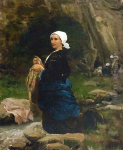A Breton Laundress by Jules Breton