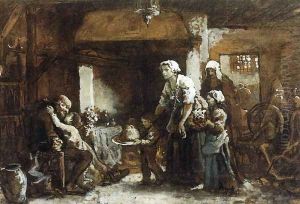 A Party for Grandfather by Jules Breton