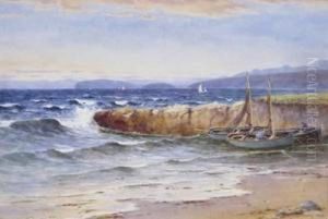 Coastal Scene With Fishing Boats On The Shore