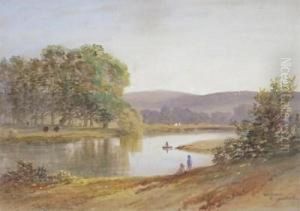 Figures In A River Landscape