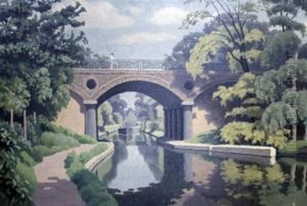 Figure On Canal Bridge - view 1