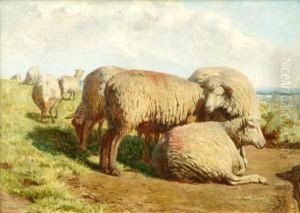 A Group Of Sheep by Daniel Alexander Williamson