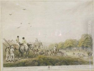 Set Of Five Georgian Colonial Indian Hog Hunting Scene by Thomas Williamson