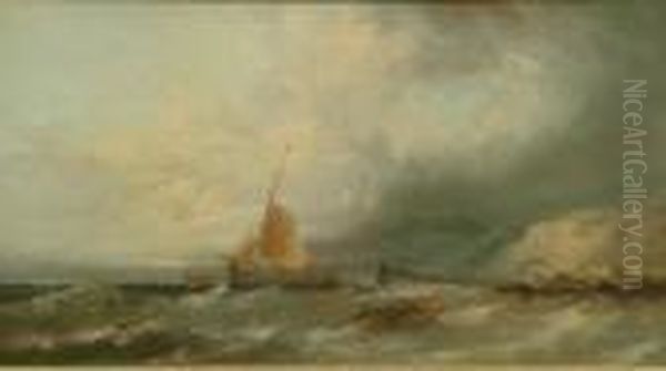"on The Coast"; Coastal Scene With Shipping - view 1