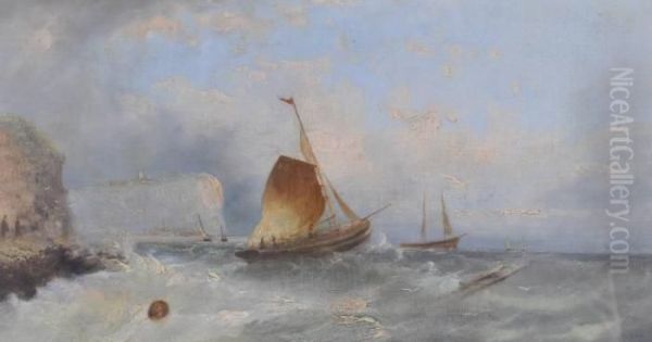Fishing Vessels Off The Coast On Rough Seas - view 1