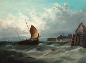 A Fishing Smack Off The Dock, Two Views by William Harry Williamson