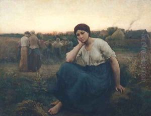 Evening 1860 by Jules Breton