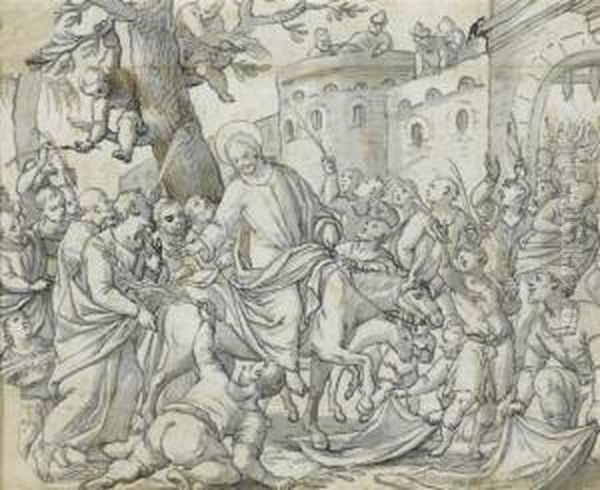 The Entry Of Jesus Into Jerusalem - view 1