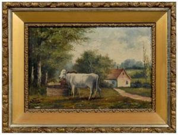 Cows In Barnyard - view 1