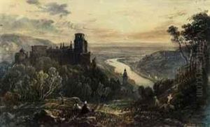 View Of Heidelburg On The Rhine by Henry Brittan Willis, R.W.S.