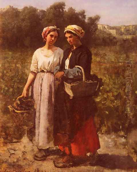 Les Vendanges A Chateau-Lagrange (The Grape Harvest at the Chateau-Lagrange) - view 1